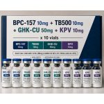 BPC-157 10mg+TB500 10mg+GHK-CU 50mg+KPV 10mg - 80mg x 10 Vials